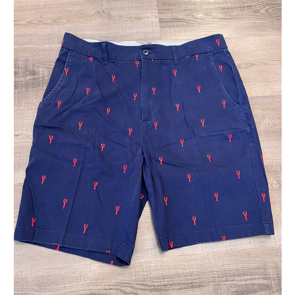 Isaac Mizrahi Embroidered Lobster All Over Print Bermuda Shorts
